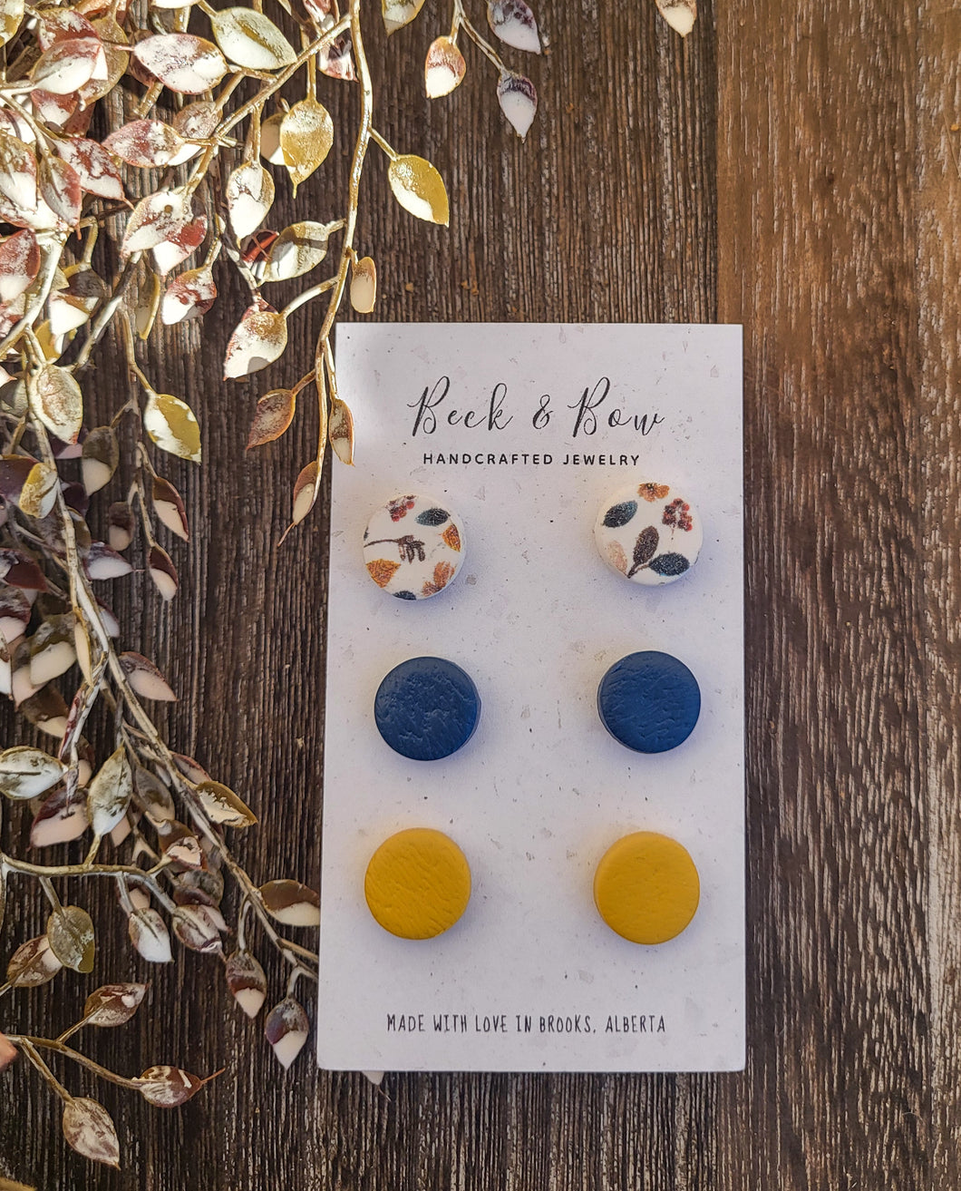 Navy & Mustrard Floral Trio