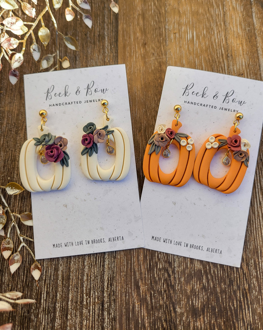 Floral Pumpkin Dangle